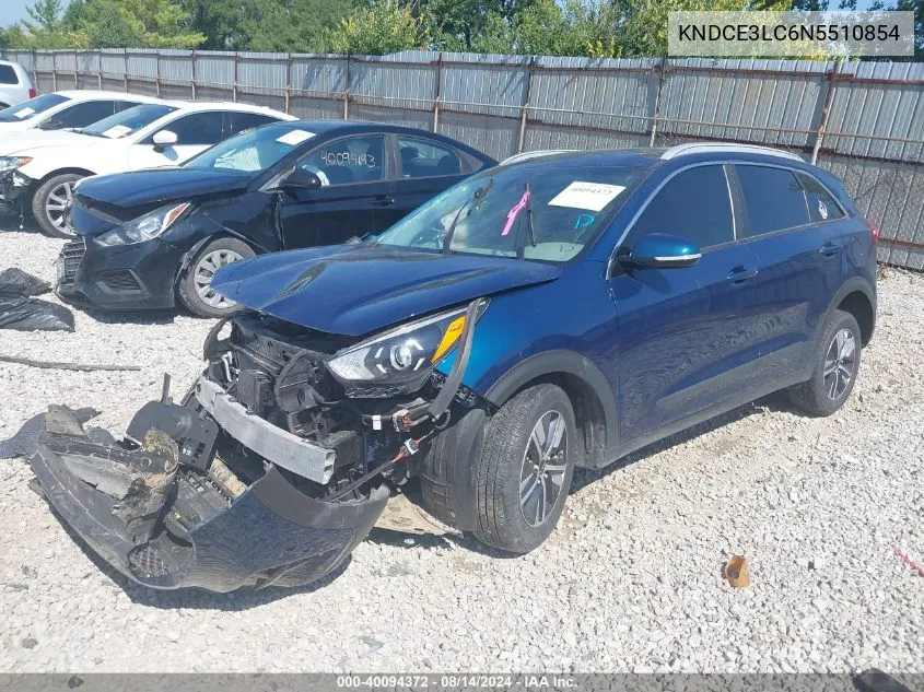 2022 Kia Niro Ex Premium VIN: KNDCE3LC6N5510854 Lot: 40094372