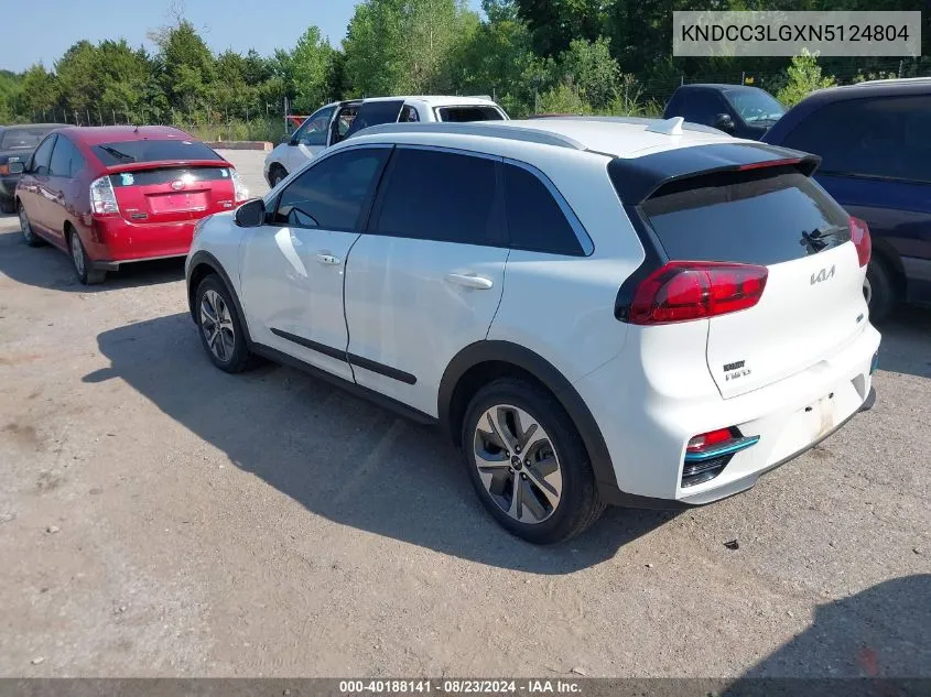 2022 Kia Niro Ev Ex VIN: KNDCC3LGXN5124804 Lot: 40188141