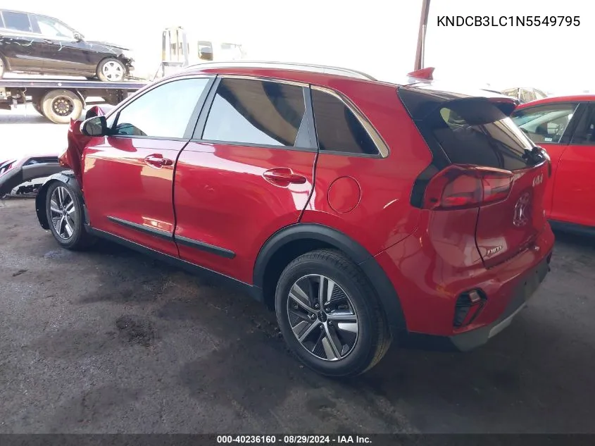 2022 Kia Niro Lxs VIN: KNDCB3LC1N5549795 Lot: 40236160