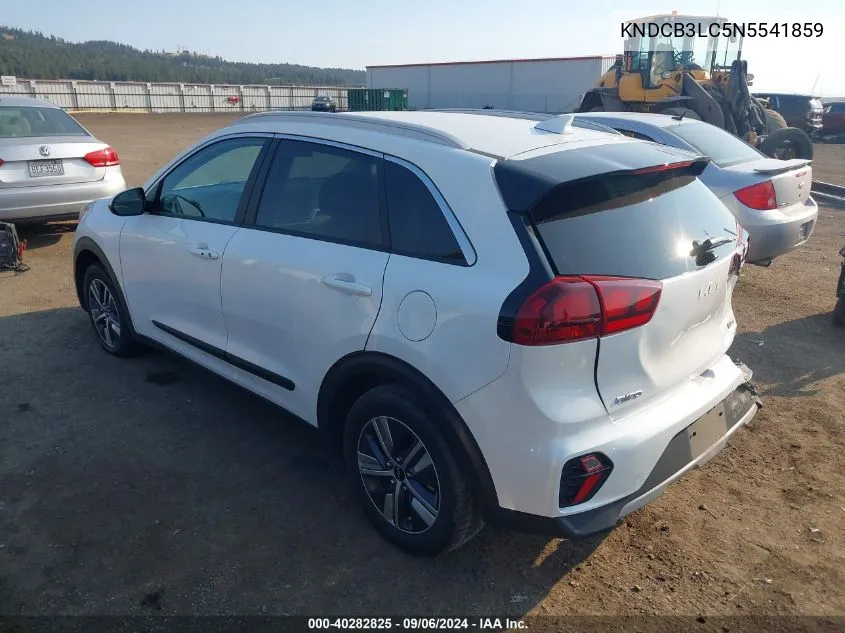 2022 Kia Niro Lxs VIN: KNDCB3LC5N5541859 Lot: 40282825