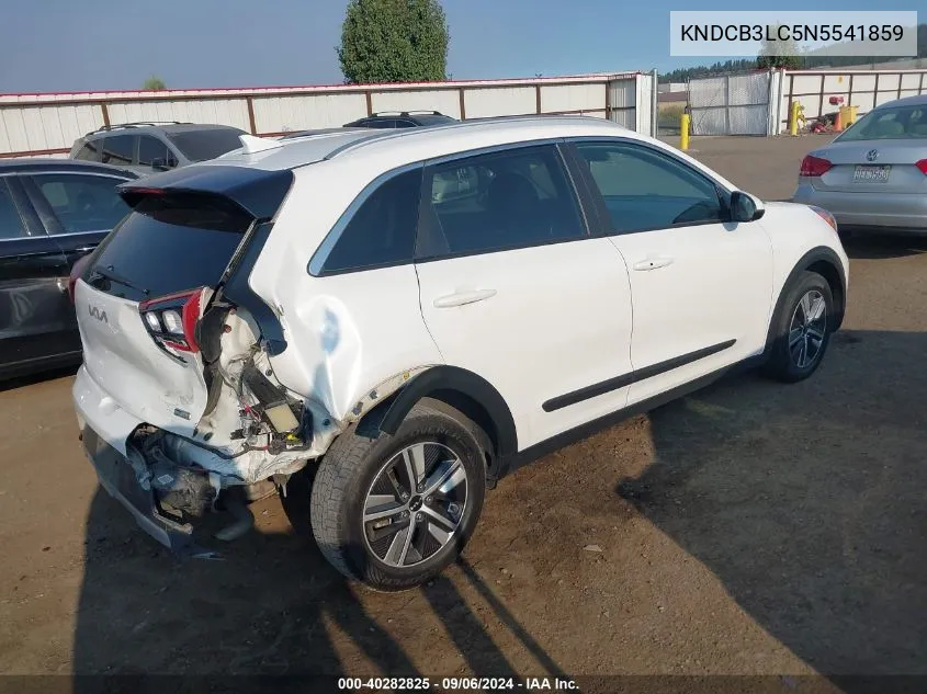 2022 Kia Niro Lxs VIN: KNDCB3LC5N5541859 Lot: 40282825