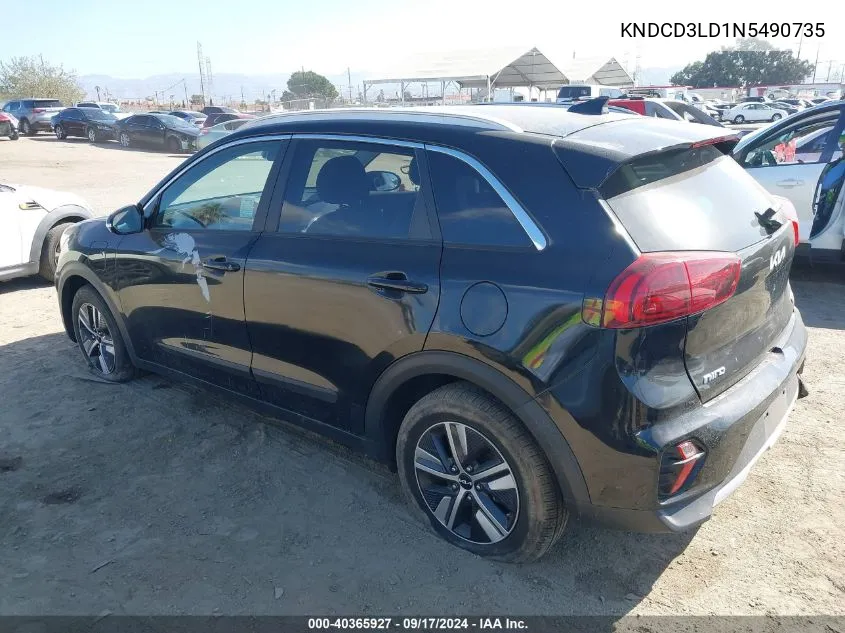 2022 Kia Niro Plug-In Hybrid Ex VIN: KNDCD3LD1N5490735 Lot: 40365927