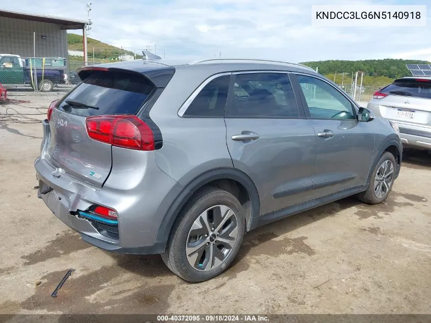 2022 Kia Niro Ev Ex VIN: KNDCC3LG6N5140918 Lot: 40372095