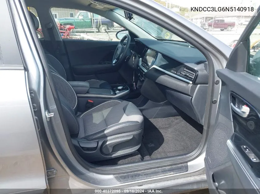 2022 Kia Niro Ev Ex VIN: KNDCC3LG6N5140918 Lot: 40372095