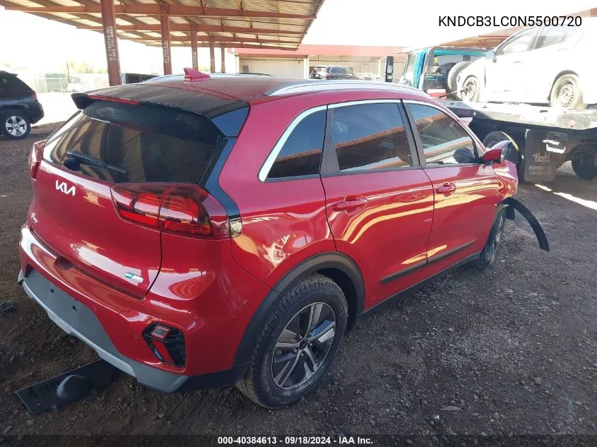 2022 Kia Niro Lxs Se VIN: KNDCB3LC0N5500720 Lot: 40384613