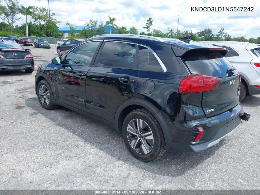 2022 Kia Niro Plug-In Hybrid Ex VIN: KNDCD3LD1N5547242 Lot: 40389114