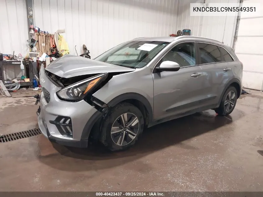 2022 Kia Niro Lxs VIN: KNDCB3LC9N5549351 Lot: 40423437