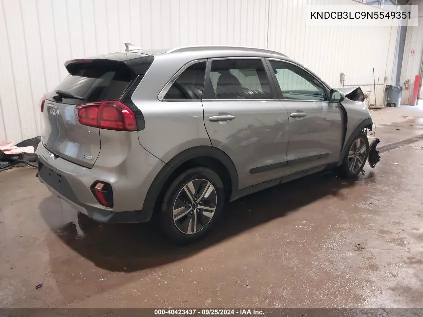 2022 Kia Niro Lxs VIN: KNDCB3LC9N5549351 Lot: 40423437