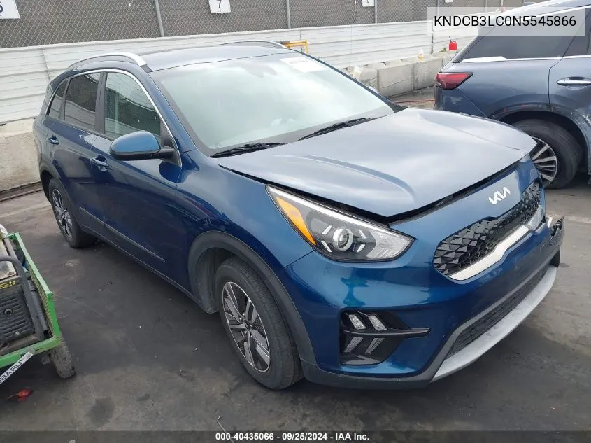 2022 Kia Niro Lxs VIN: KNDCB3LC0N5545866 Lot: 40435066