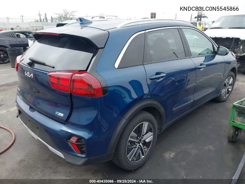 2022 Kia Niro Lxs VIN: KNDCB3LC0N5545866 Lot: 40435066