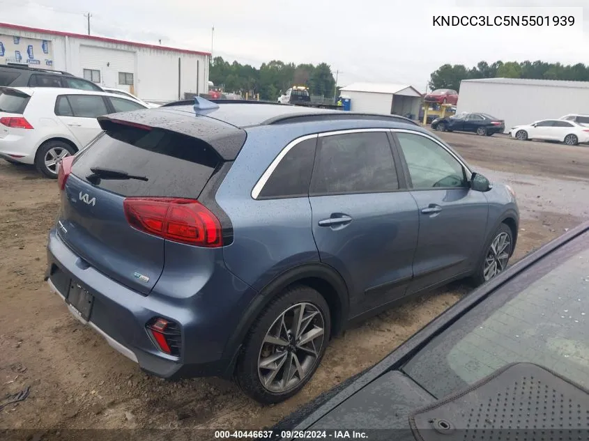 2022 Kia Niro Touring Se VIN: KNDCC3LC5N5501939 Lot: 40446637