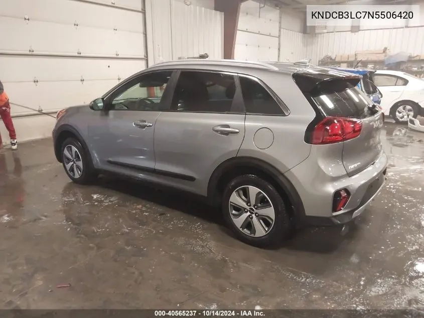 2022 Kia Niro Lx/Lxs/Lxs Se VIN: KNDCB3LC7N5506420 Lot: 40565237