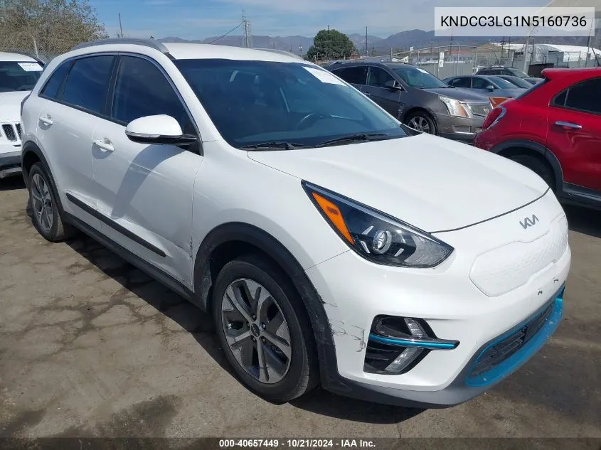 KNDCC3LG1N5160736 2022 Kia Niro Ev S