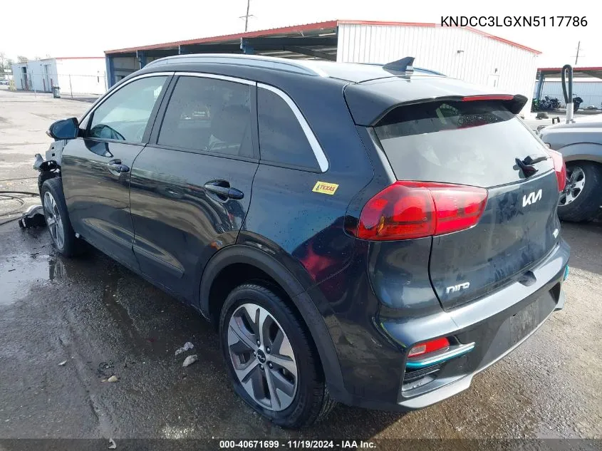 2022 Kia Niro Ev Ex VIN: KNDCC3LGXN5117786 Lot: 40671699