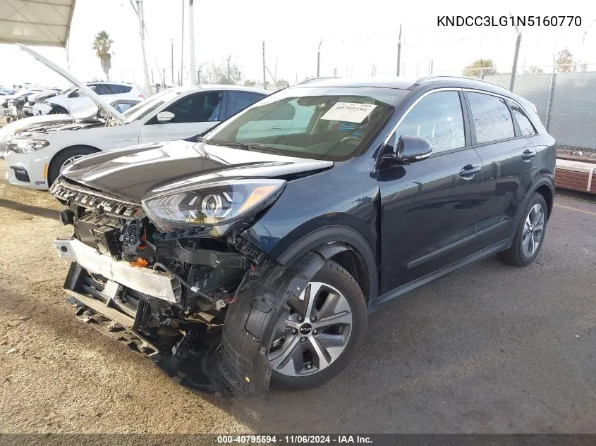 2022 Kia Niro Ev S VIN: KNDCC3LG1N5160770 Lot: 40795594