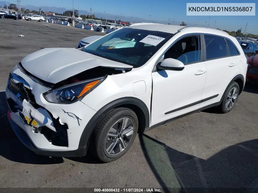 2022 Kia Niro Plug-In Hybrid Lxs VIN: KNDCM3LD1N5536807 Lot: 40808432