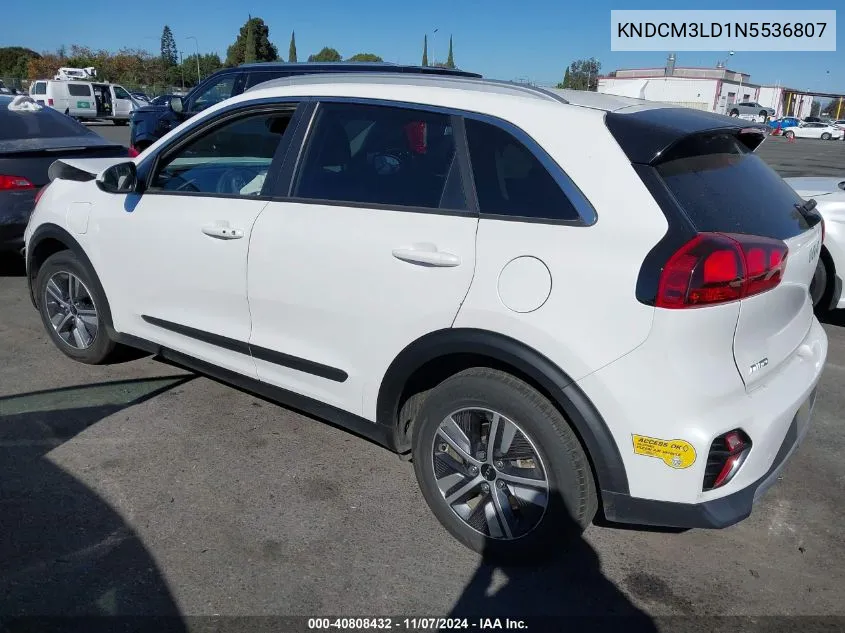 2022 Kia Niro Plug-In Hybrid Lxs VIN: KNDCM3LD1N5536807 Lot: 40808432