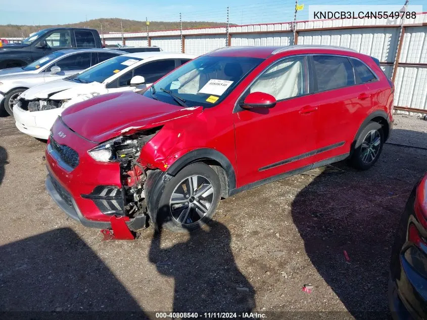 2022 Kia Niro Lx/Lxs/Lxs Se VIN: KNDCB3LC4N5549788 Lot: 40808540