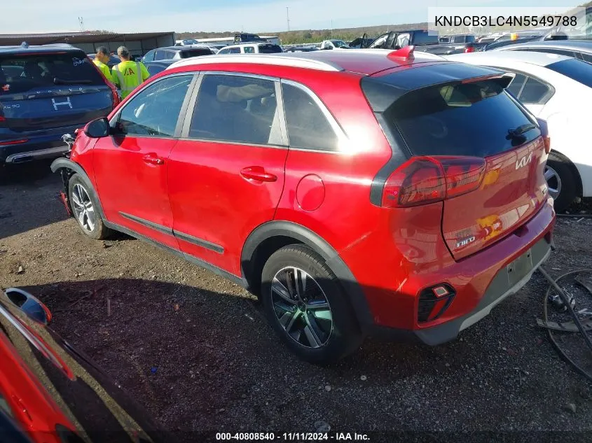 2022 Kia Niro Lx/Lxs/Lxs Se VIN: KNDCB3LC4N5549788 Lot: 40808540