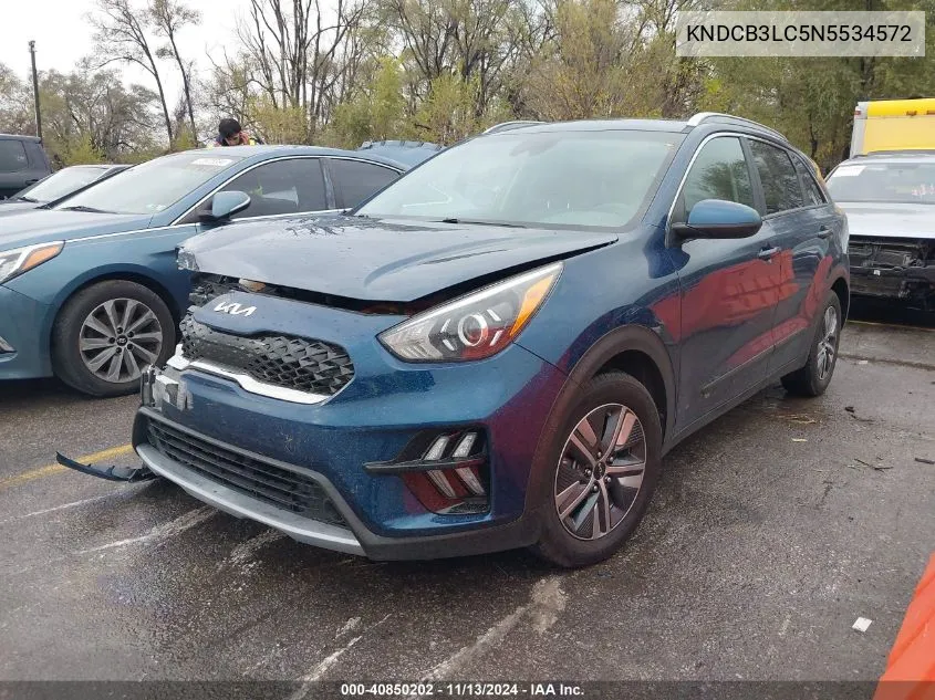 2022 Kia Niro Lxs VIN: KNDCB3LC5N5534572 Lot: 40850202