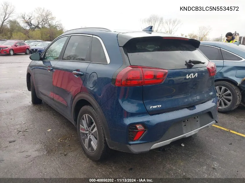 2022 Kia Niro Lxs VIN: KNDCB3LC5N5534572 Lot: 40850202