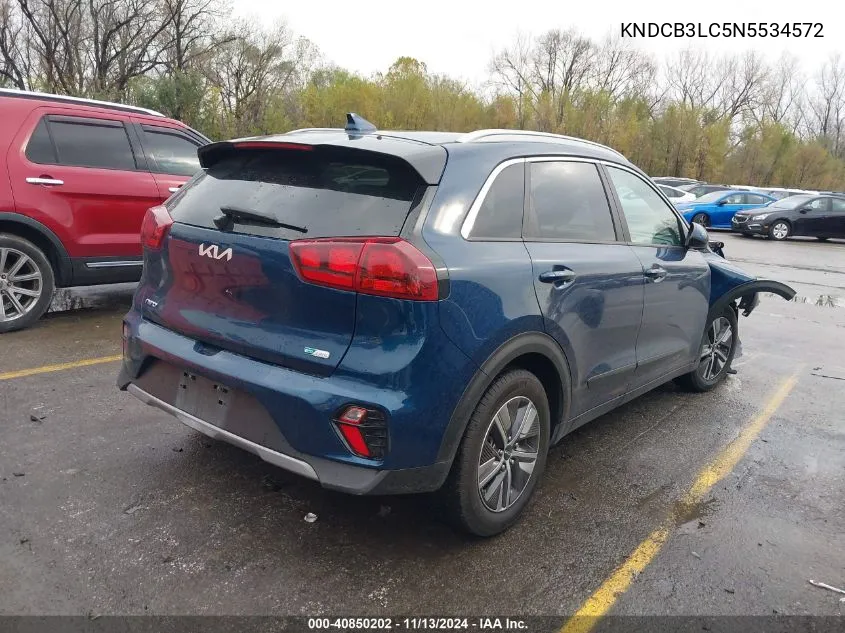 2022 Kia Niro Lxs VIN: KNDCB3LC5N5534572 Lot: 40850202