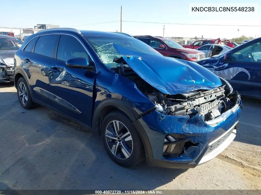 2022 Kia Niro Lxs VIN: KNDCB3LC8N5548238 Lot: 40872720