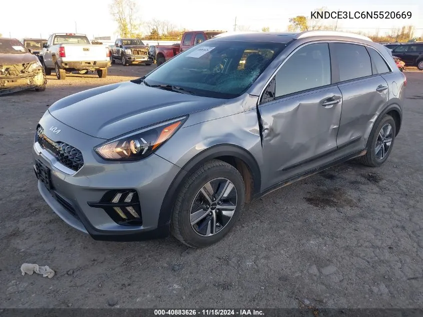 2022 Kia Niro Ex Premium VIN: KNDCE3LC6N5520669 Lot: 40883626