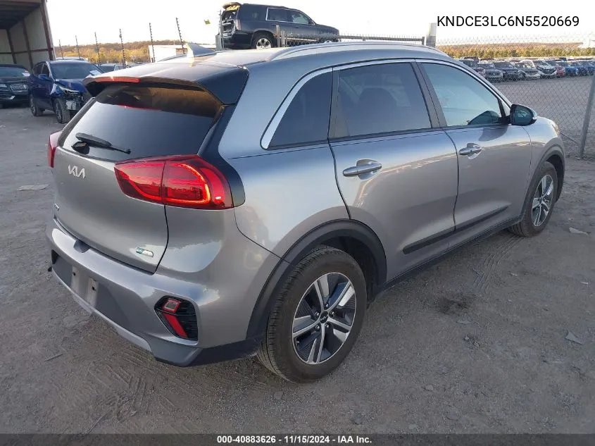 2022 Kia Niro Ex Premium VIN: KNDCE3LC6N5520669 Lot: 40883626