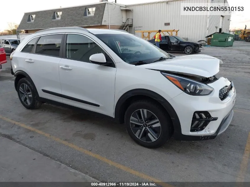 2022 Kia Niro Lxs VIN: KNDCB3LC8N5510153 Lot: 40912966