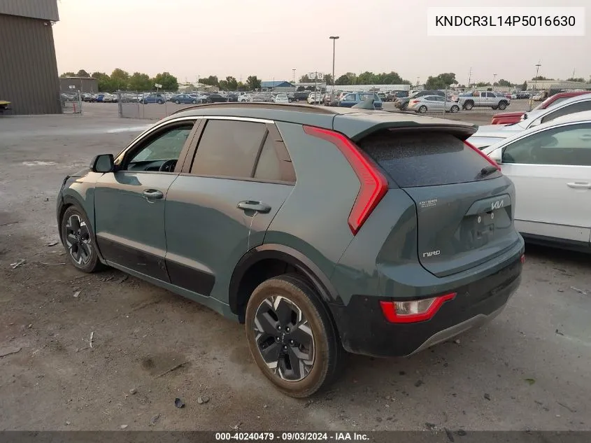 2023 Kia Niro Ev Wind VIN: KNDCR3L14P5016630 Lot: 40240479