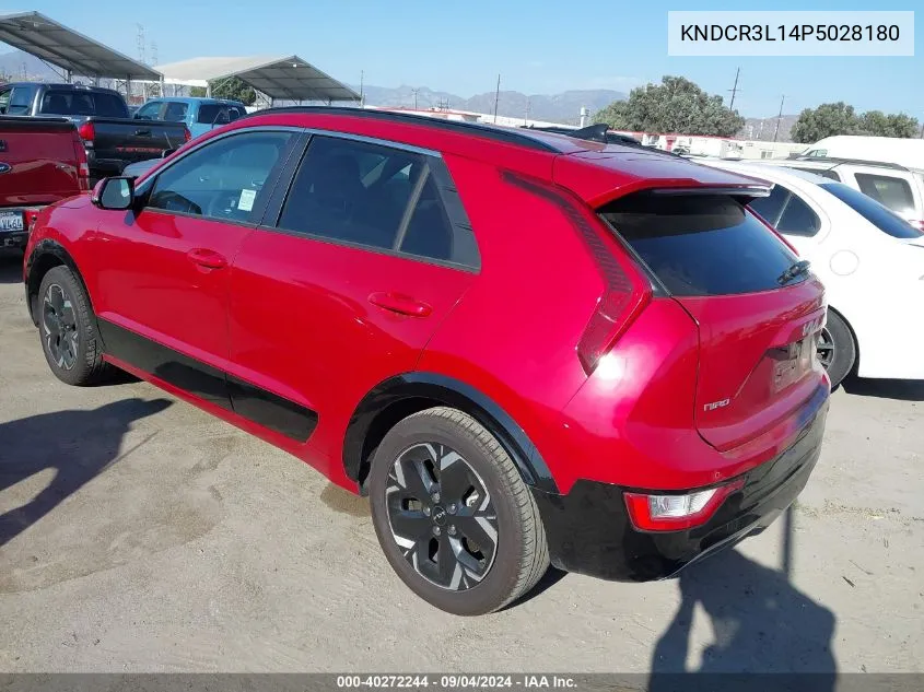 2023 Kia Niro Ev Wind VIN: KNDCR3L14P5028180 Lot: 40272244