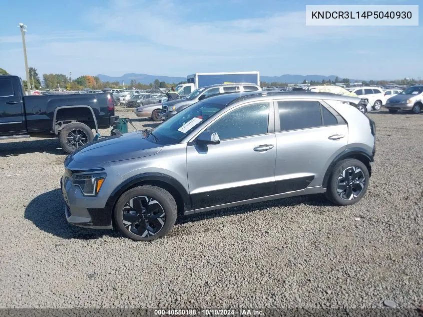 2023 Kia Niro Ev Wind VIN: KNDCR3L14P5040930 Lot: 40550188