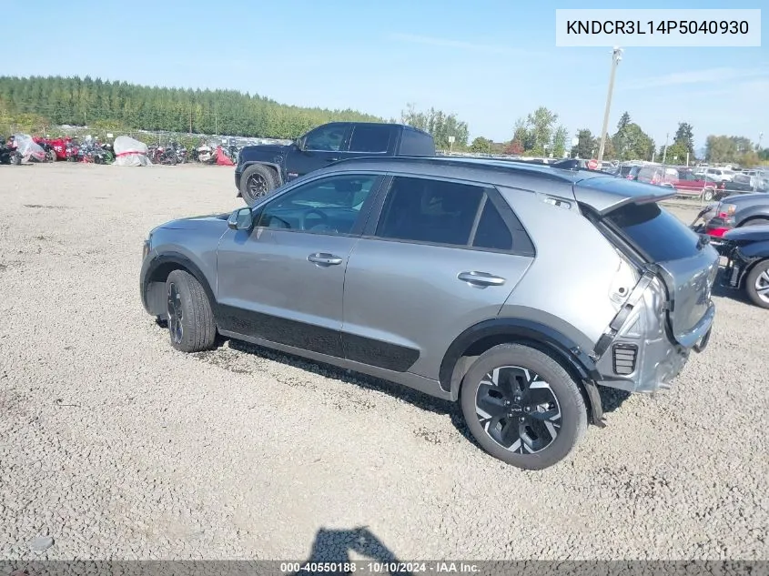 2023 Kia Niro Ev Wind VIN: KNDCR3L14P5040930 Lot: 40550188