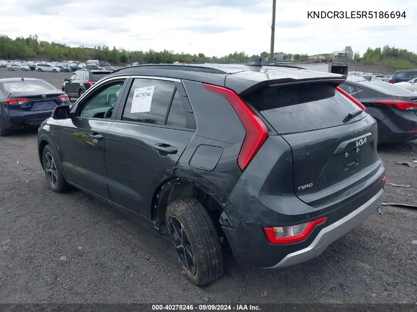 2024 Kia Niro Ex VIN: KNDCR3LE5R5186694 Lot: 40278246