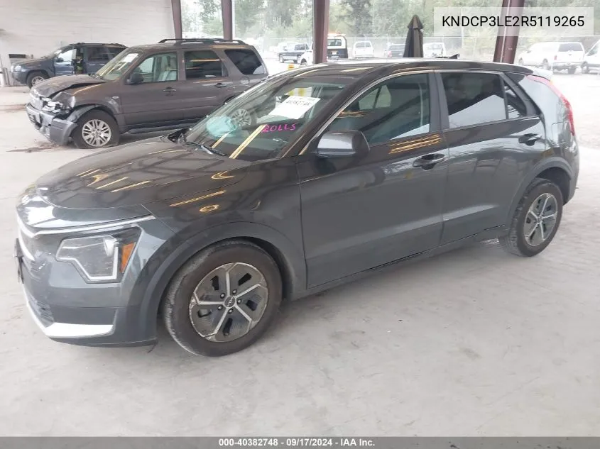 2024 Kia Niro Lx VIN: KNDCP3LE2R5119265 Lot: 40382748