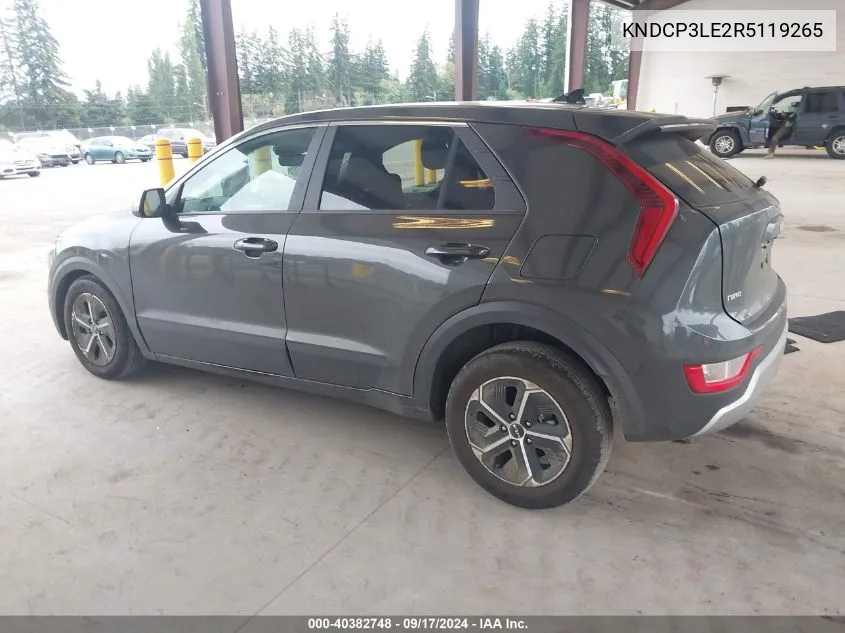 2024 Kia Niro Lx VIN: KNDCP3LE2R5119265 Lot: 40382748