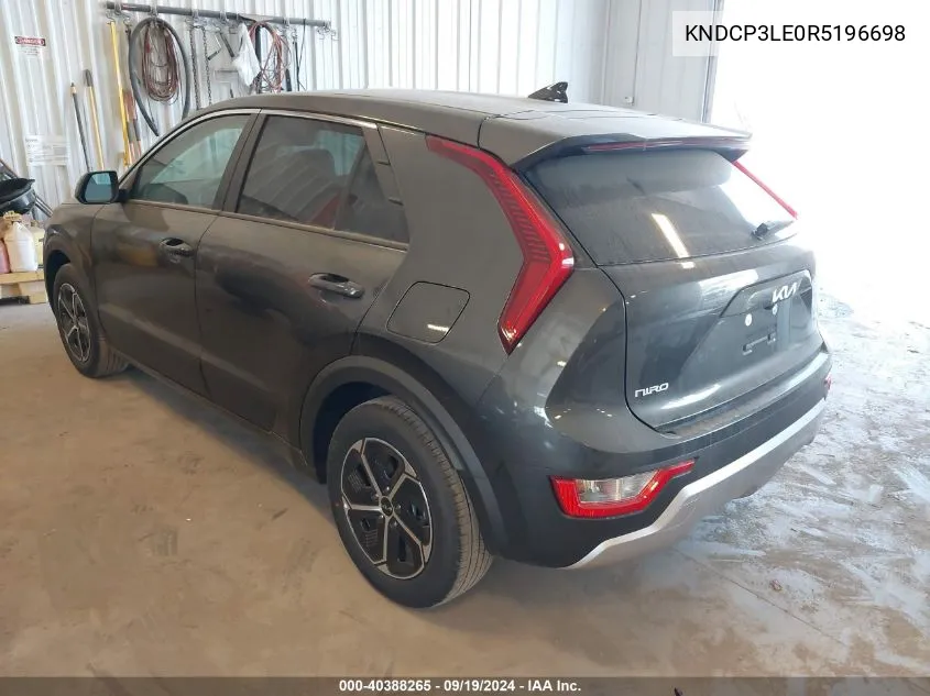 2024 Kia Niro Lx VIN: KNDCP3LE0R5196698 Lot: 40388265