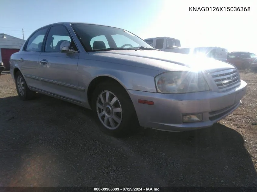 2001 Kia Optima Lx/Se VIN: KNAGD126X15036368 Lot: 39966399