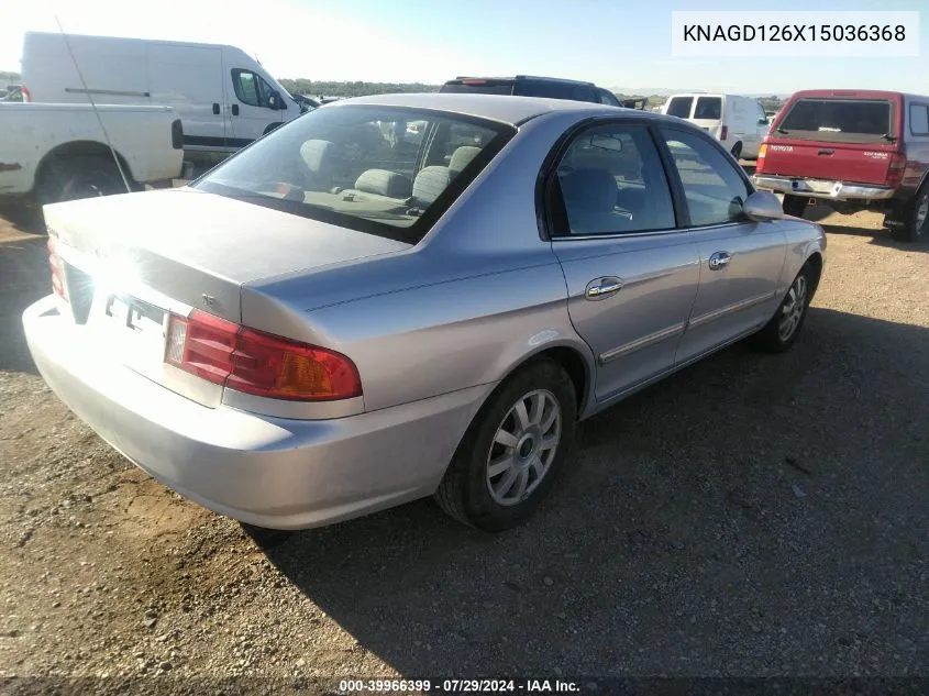 KNAGD126X15036368 2001 Kia Optima Lx/Se