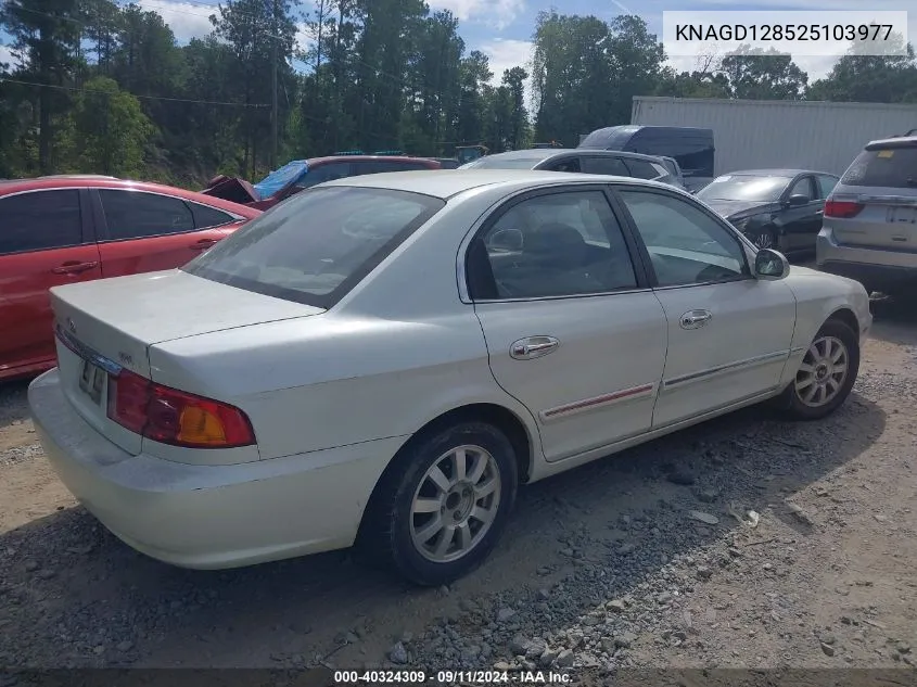 2002 Kia Optima Lx V6/Se V6 VIN: KNAGD128525103977 Lot: 40324309