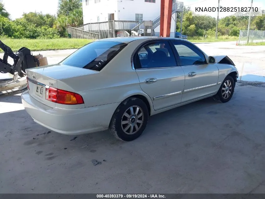 2002 Kia Optima Lx V6/Se V6 VIN: KNAGD128825182710 Lot: 40393379