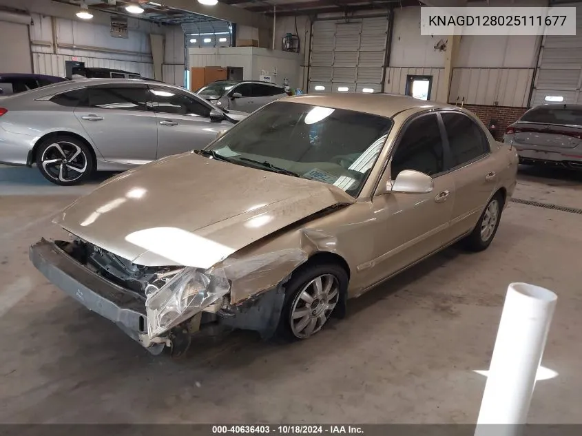 KNAGD128025111677 2002 Kia Optima Lx V6/Se V6