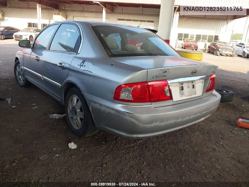 2003 Kia Optima Lx V6/Se V6 VIN: KNAGD128235211765 Lot: 39919938