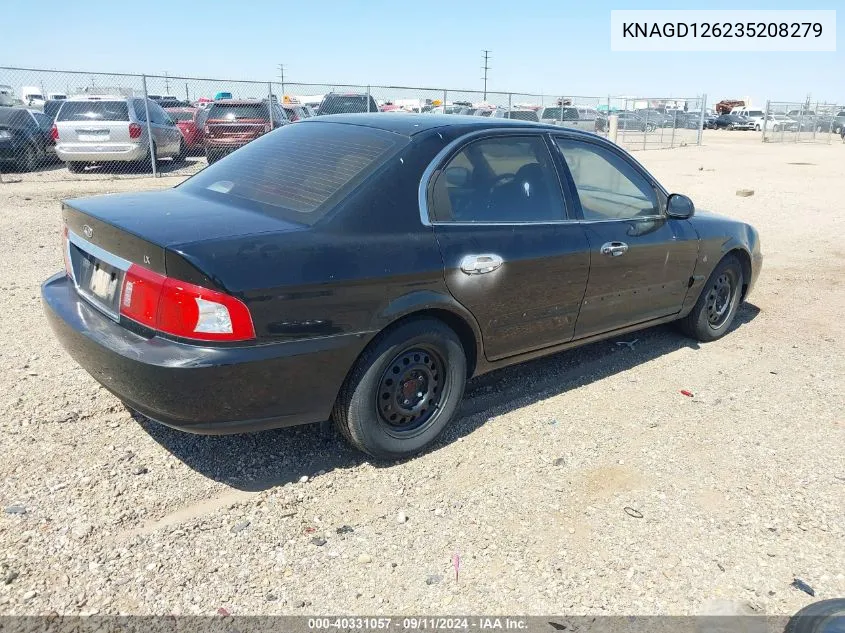 KNAGD126235208279 2003 Kia Optima Lx/Se