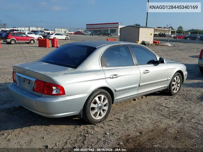 2004 Kia Optima Lx/Ex VIN: KNAGD128445340169 Lot: 40307942