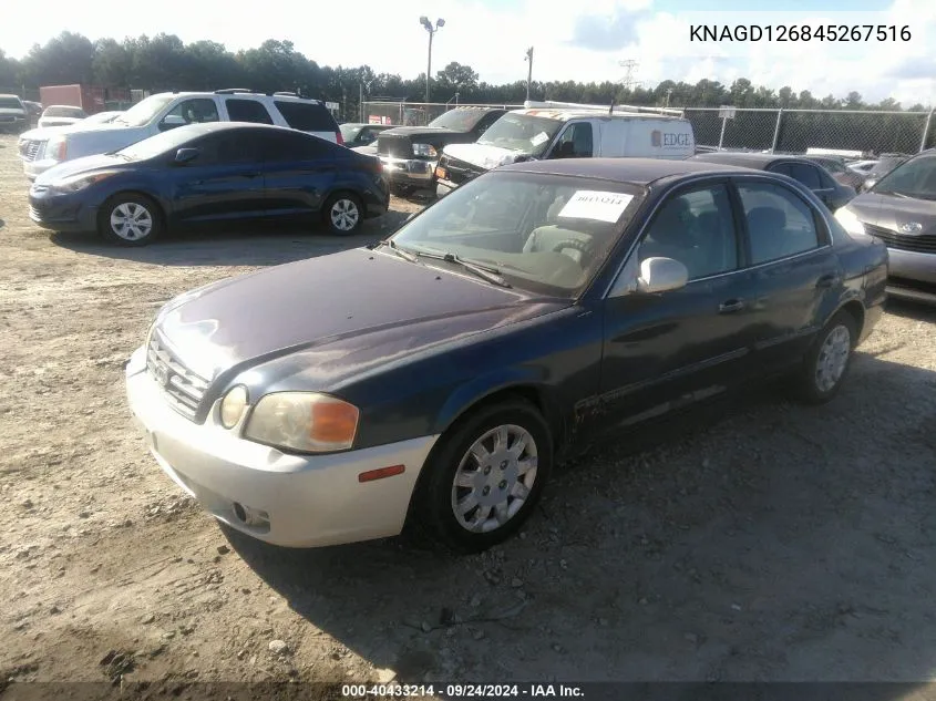 KNAGD126845267516 2004 Kia Optima Ex/Lx