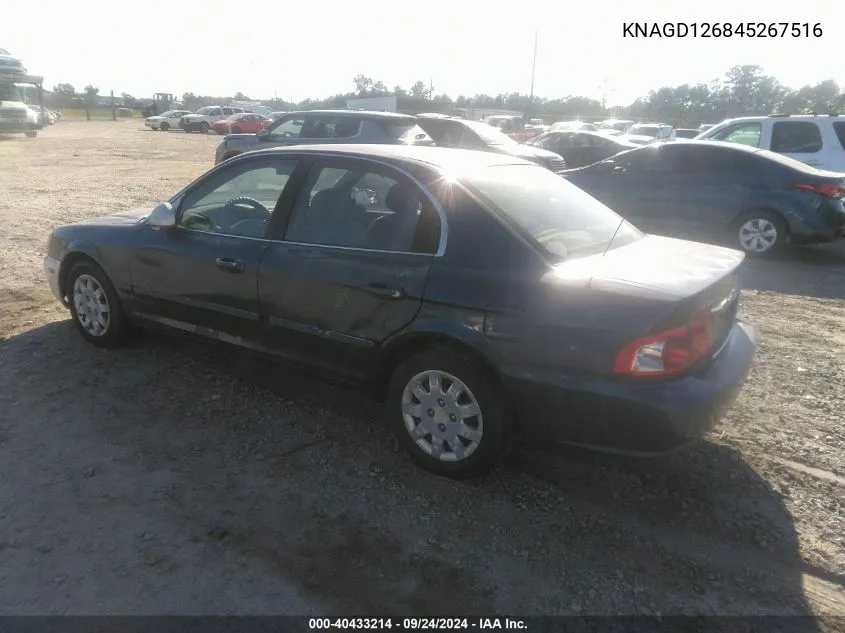 KNAGD126845267516 2004 Kia Optima Ex/Lx