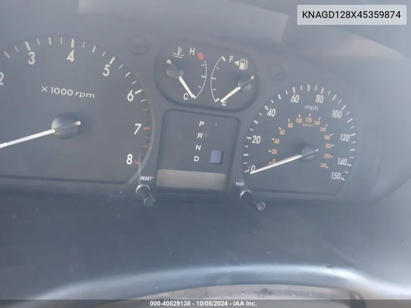 KNAGD128X45359874 2004 Kia Optima Lx/Ex