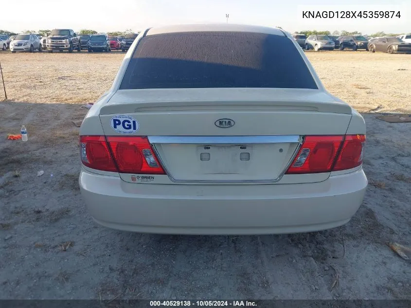 KNAGD128X45359874 2004 Kia Optima Lx/Ex